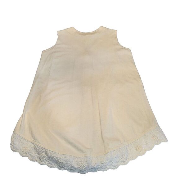 Vintage Barbara Lesser Medium Off-White Swimsuit Coverup 100% Organic Cotton USA - Picture 6 of 16